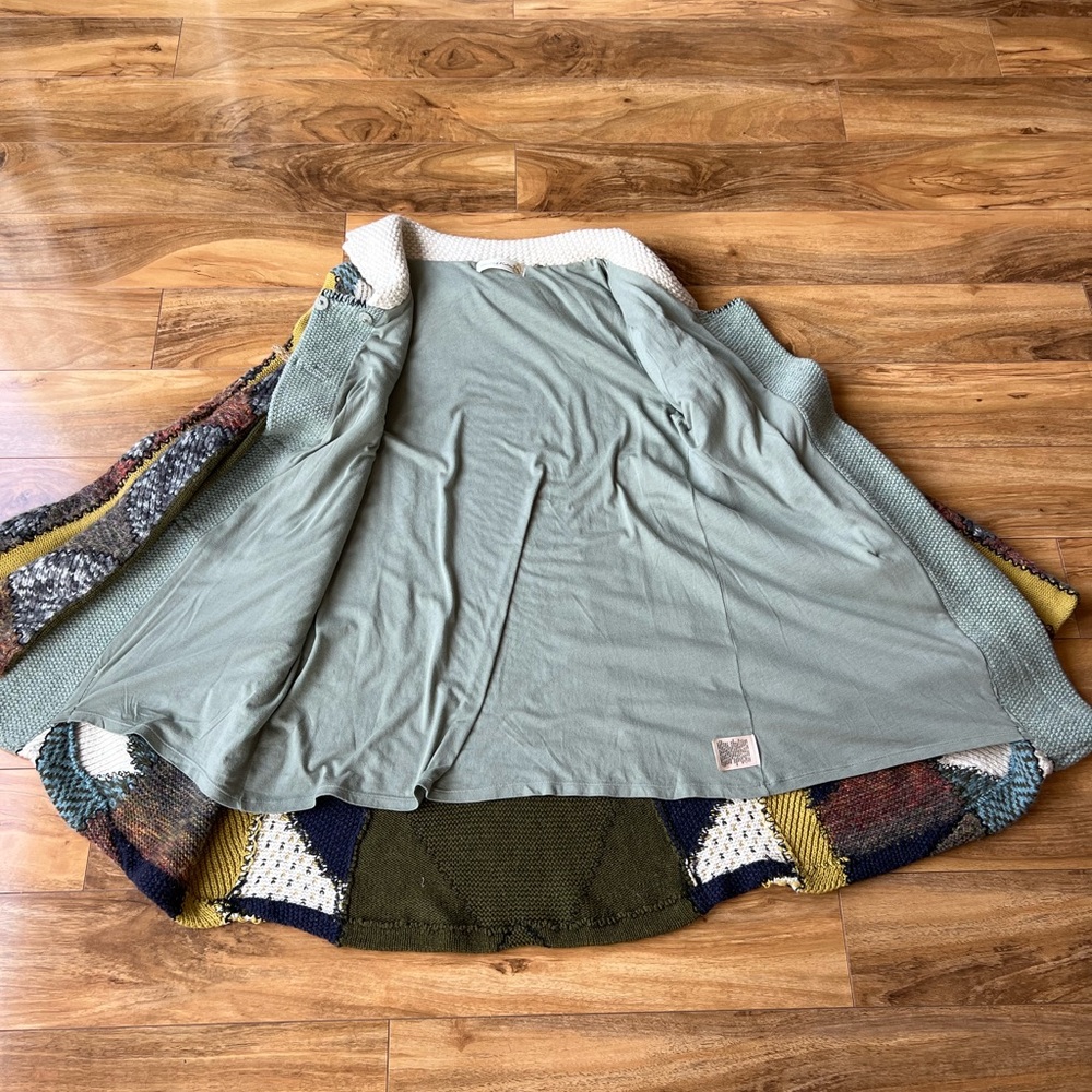 Anthropologie Patchwork Wool Alpaca Mohair blend Cardigan , - Picture 15 of 15